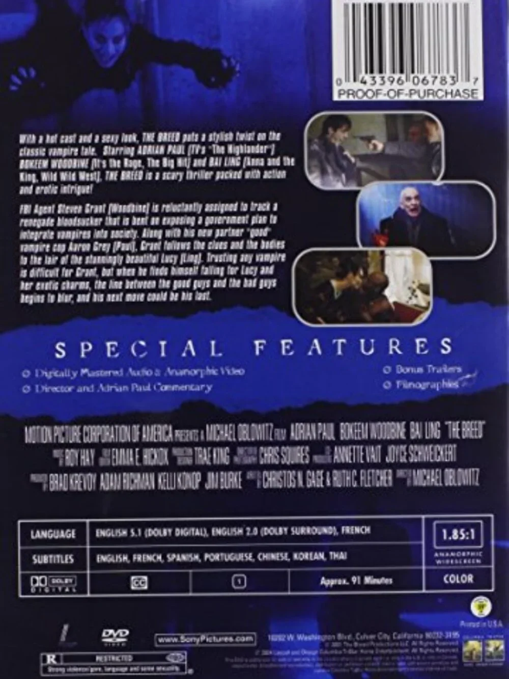 The Breed DVD (2001) Widescreen/Full Screen - NEW